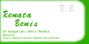 renata benis business card